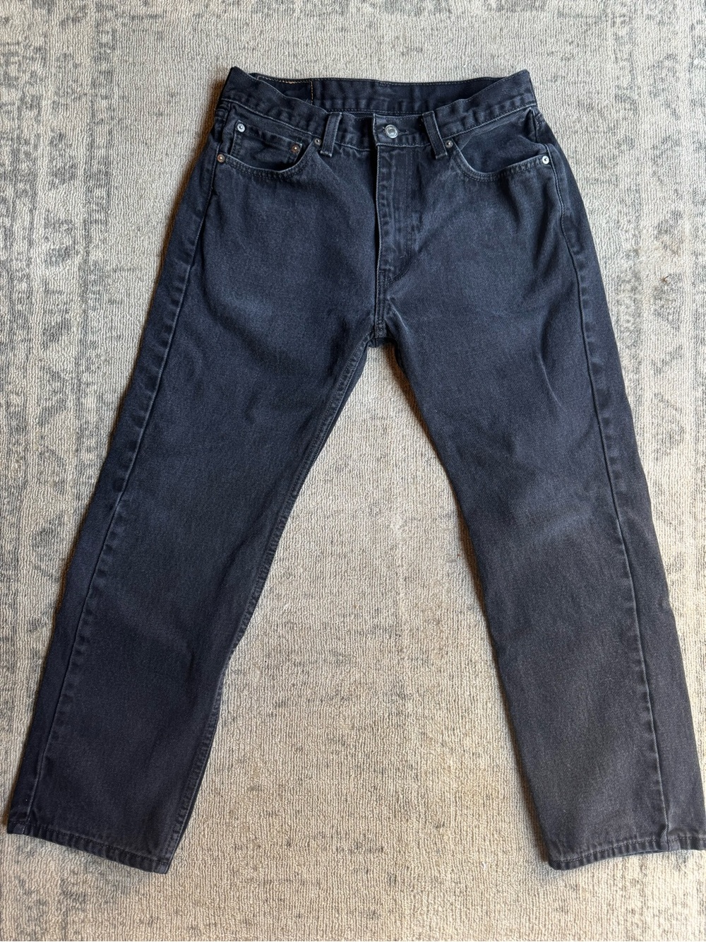 Levi’s 505 Regular Fit Jeans Men’s W33 L30 Black Straight Leg 00505-0260